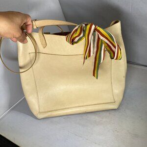 Madewell Transport Brown Leather Medium Tote Handbag